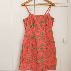 Lilly Pulitzer Pink and Green Floral Dress